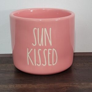 Rae Dunn Pink Sun Kissed Ceramic Planter